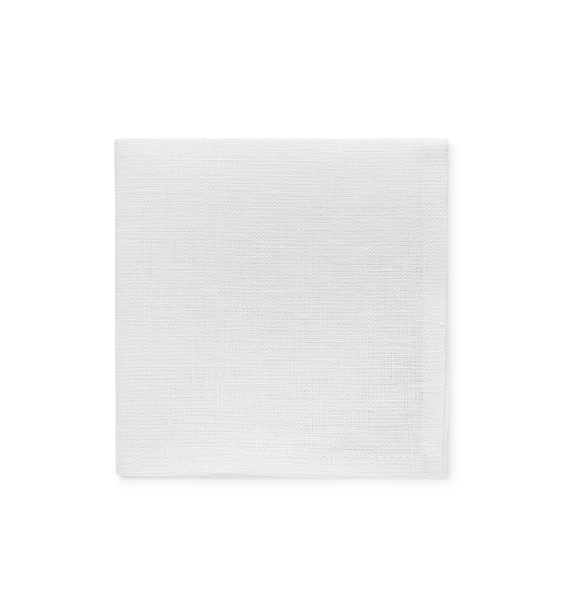 Pusta, biała lniana chusteczka, na której wyświetla się Twoja personalizacja.