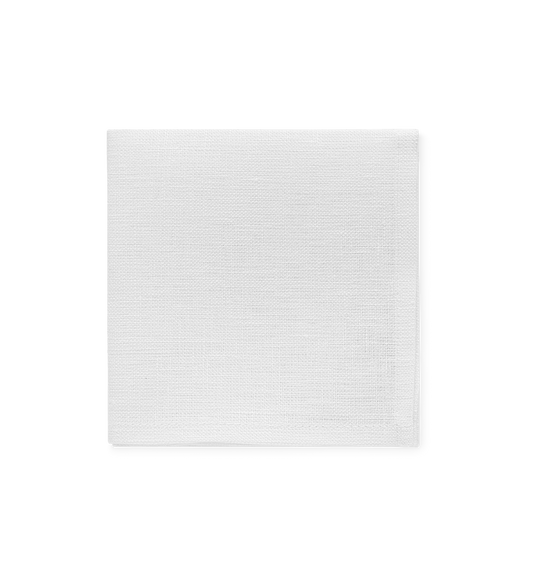 Pusta, biała lniana chusteczka, na której wyświetla się Twoja personalizacja.