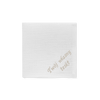 White linen napkin with your personalised writing